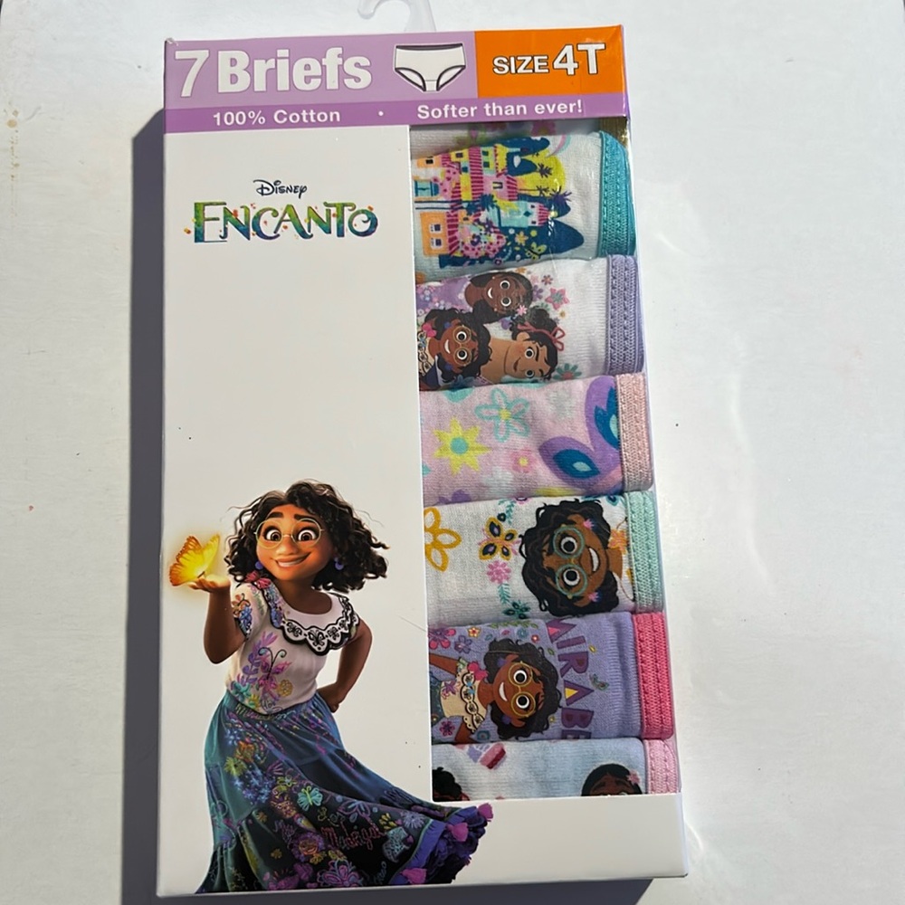 Disney Encanto Girls 4T Briefs - 7 in box